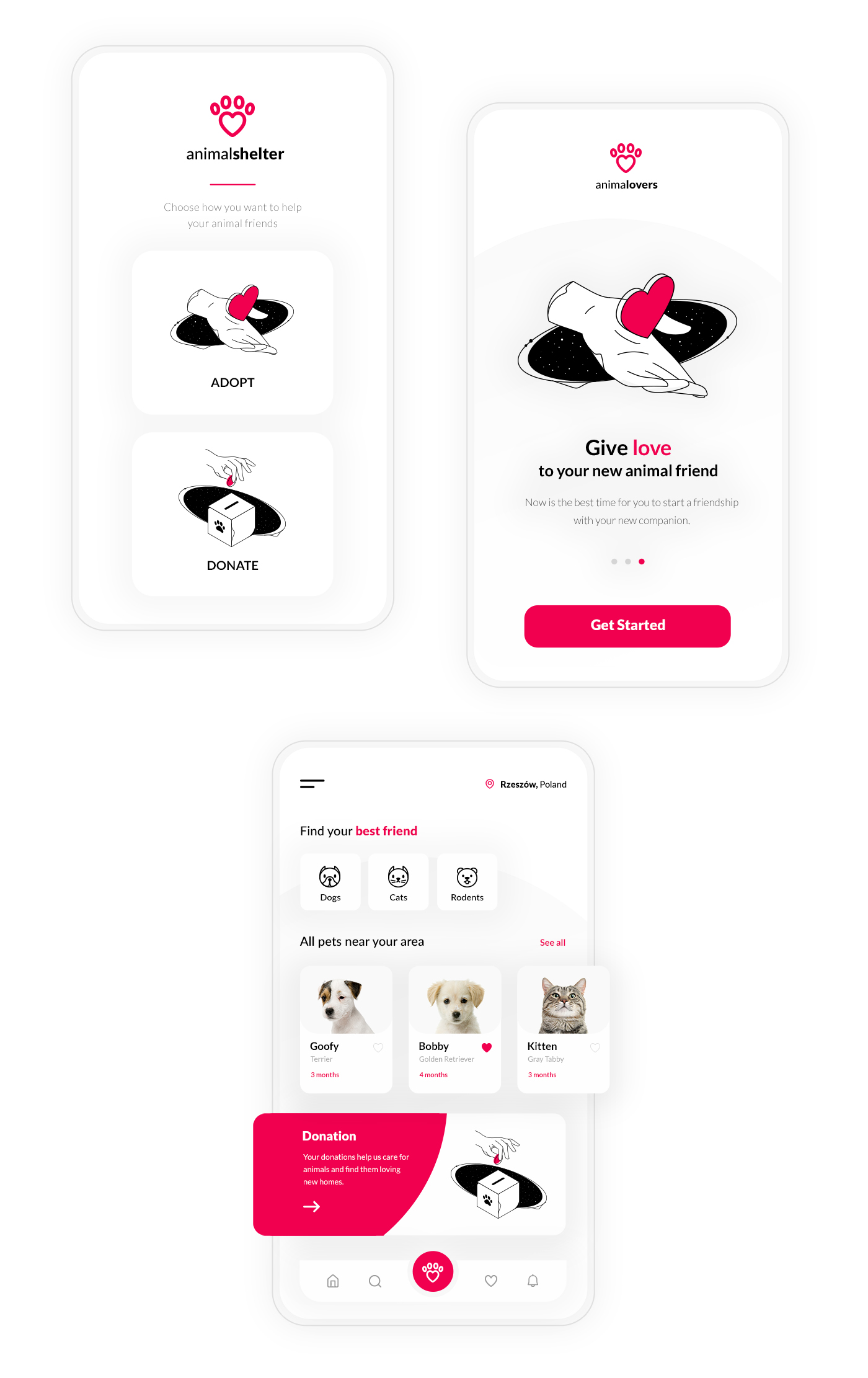 Animalovers - Aplikacja mobilna