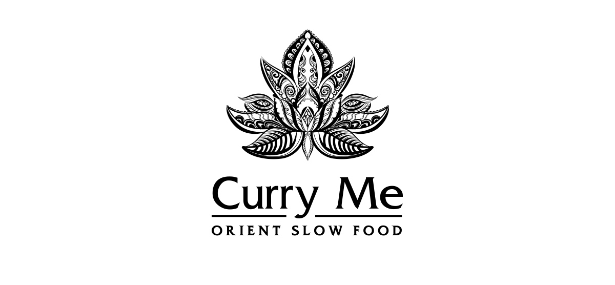 Curry Me Oriental Slow Food - Grafika logo na ścianie