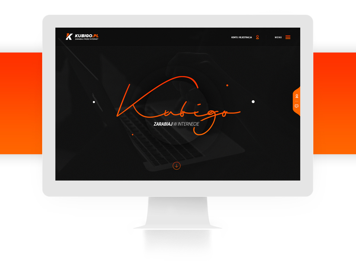 Kubigo.pl - Projekt graficzny serwisu do zarabiania przez Internet