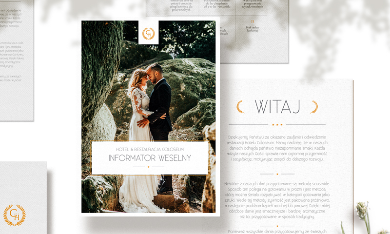 Hotel Coloseum - projekt materiałów drukowanych i promocyjnych - Kreatywne studio projektowe