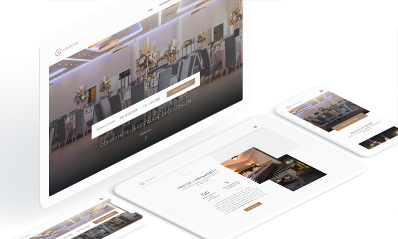 Hotel Coloseum - projekt strony internetowej - Kreatywne studio projektowe