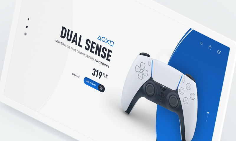 Dual Sense - strona produktowa - Kreatywne studio projektowe