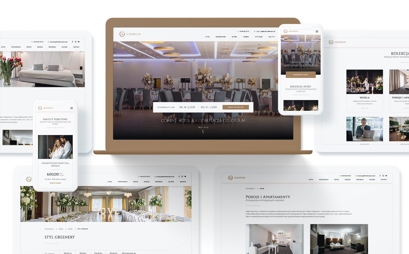 Hotel Coloseum - projekt strony internetowej
