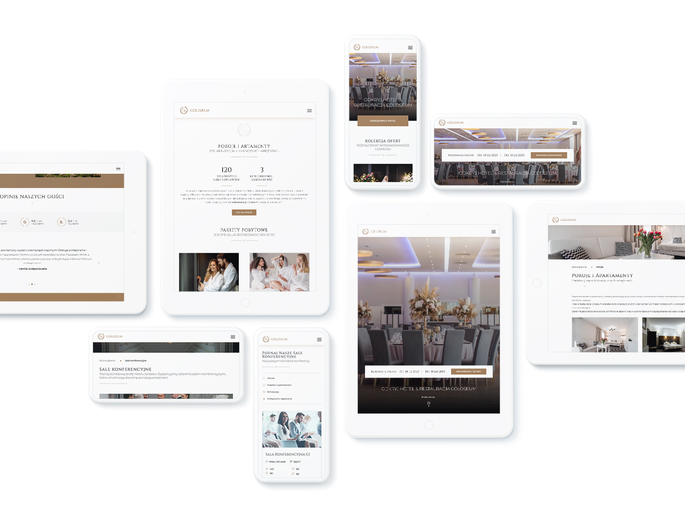 Hotel Coloseum - projekt strony internetowej