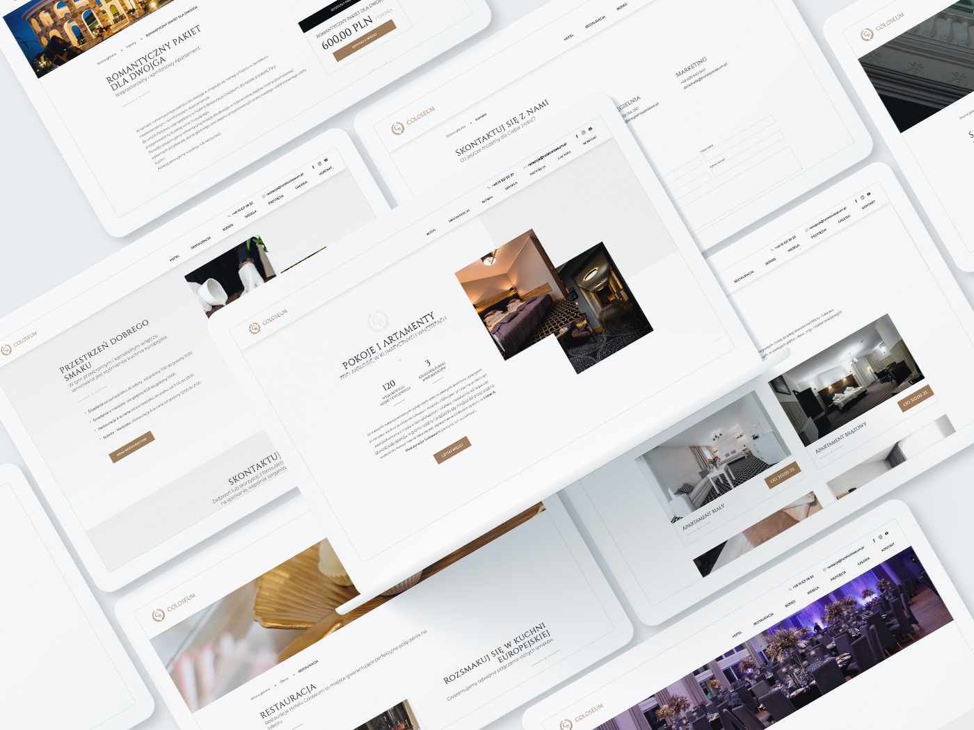 Hotel Coloseum - projekt strony internetowej