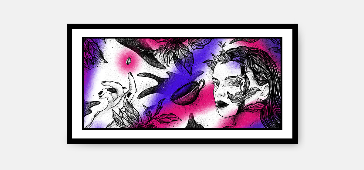 Projekt świątecznych opakowań i printów - Rożek x Kawa Rzeszowska x Cosmigold