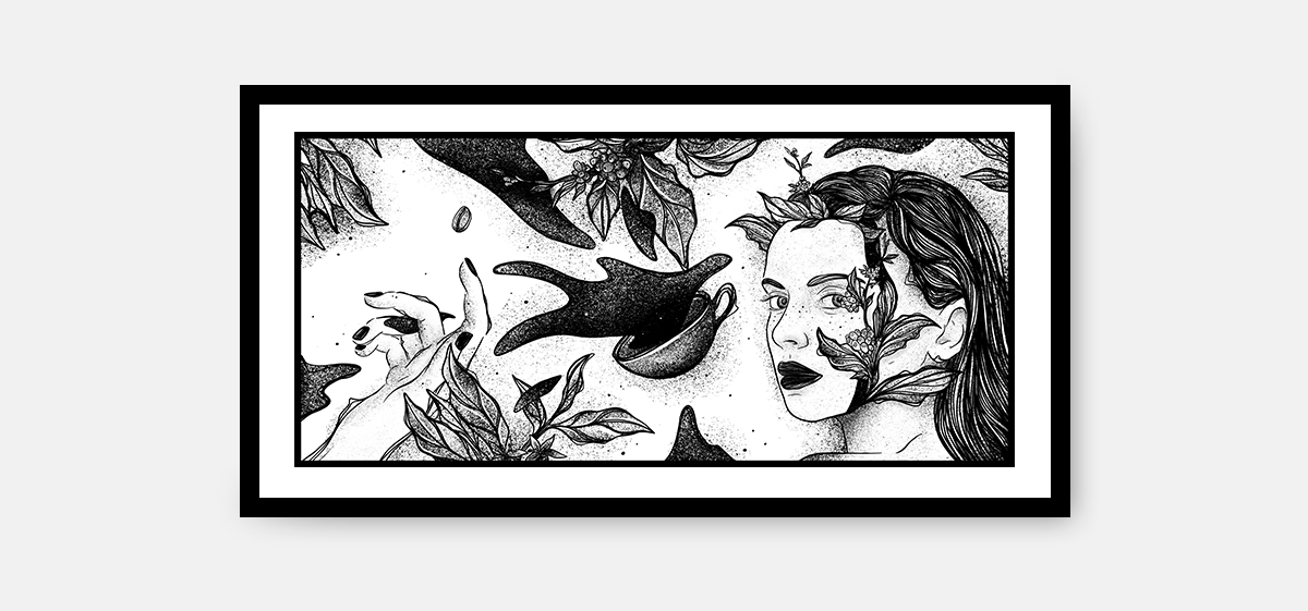 Projekt świątecznych opakowań i printów - Rożek x Kawa Rzeszowska x Cosmigold