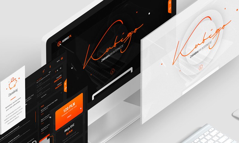 Kubigo.pl - Projekt graficzny serwisu do zarabiania przez Internet - Kreatywne studio projektowe
