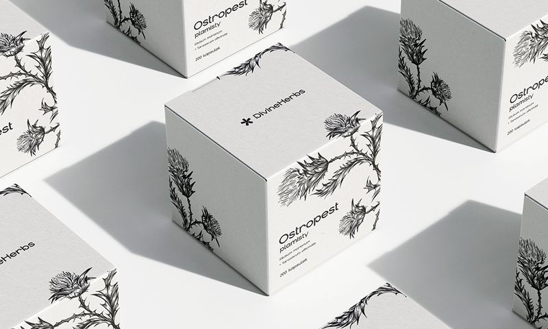 Ostropest - Projekt opakowania suplementów - Kreatywne studio projektowe
