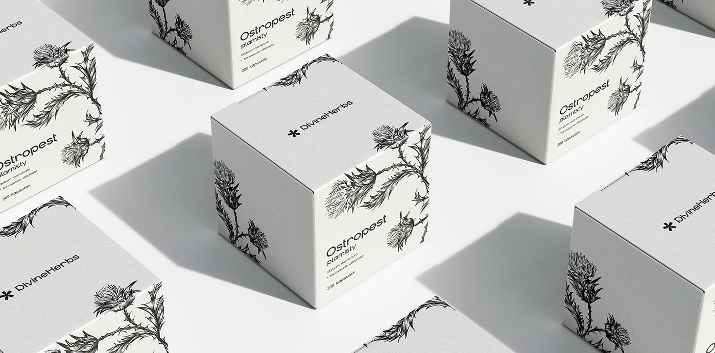 Ostropest - Projekt opakowania suplementów