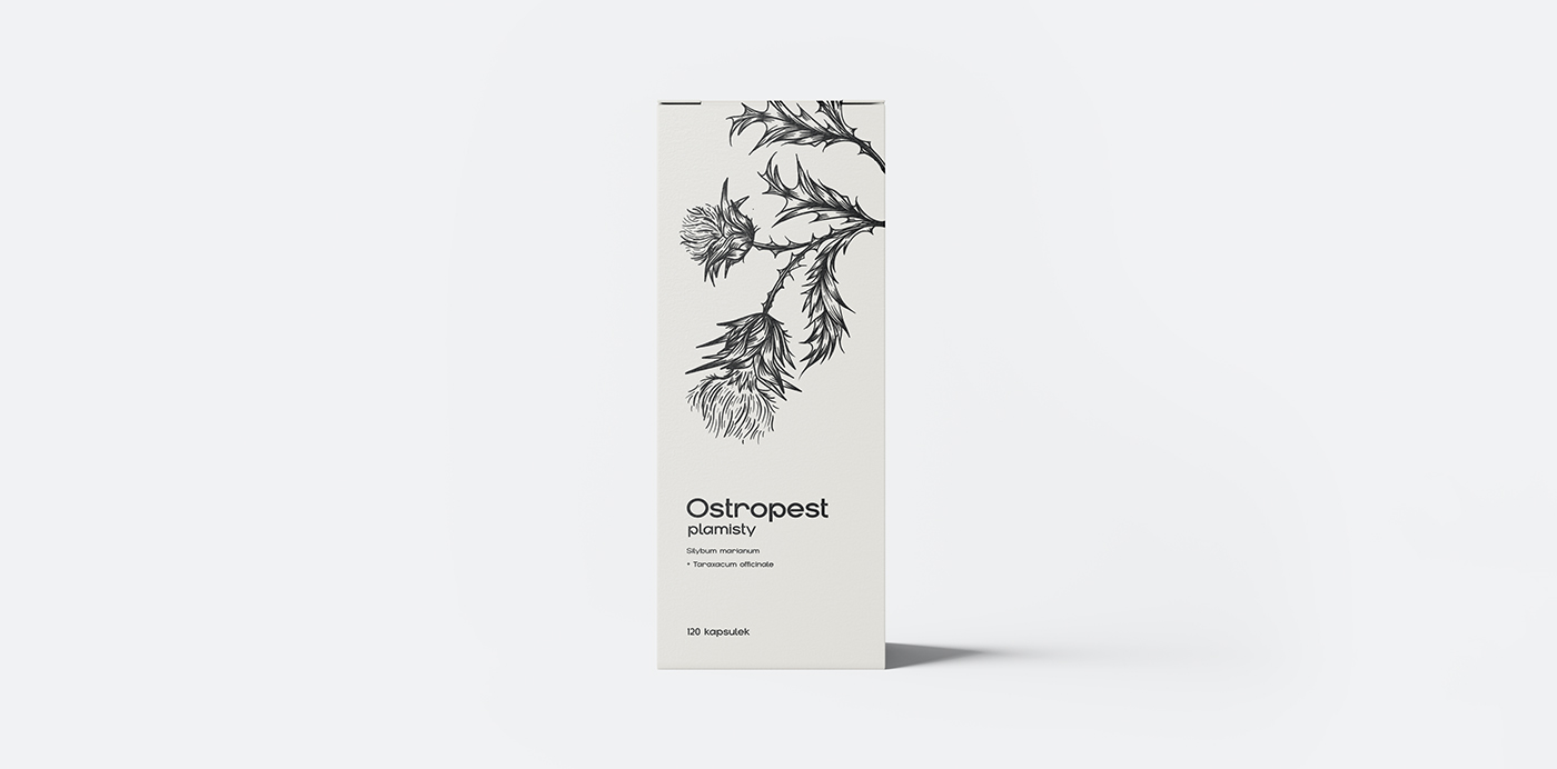 Ostropest - Projekt opakowania suplementów
