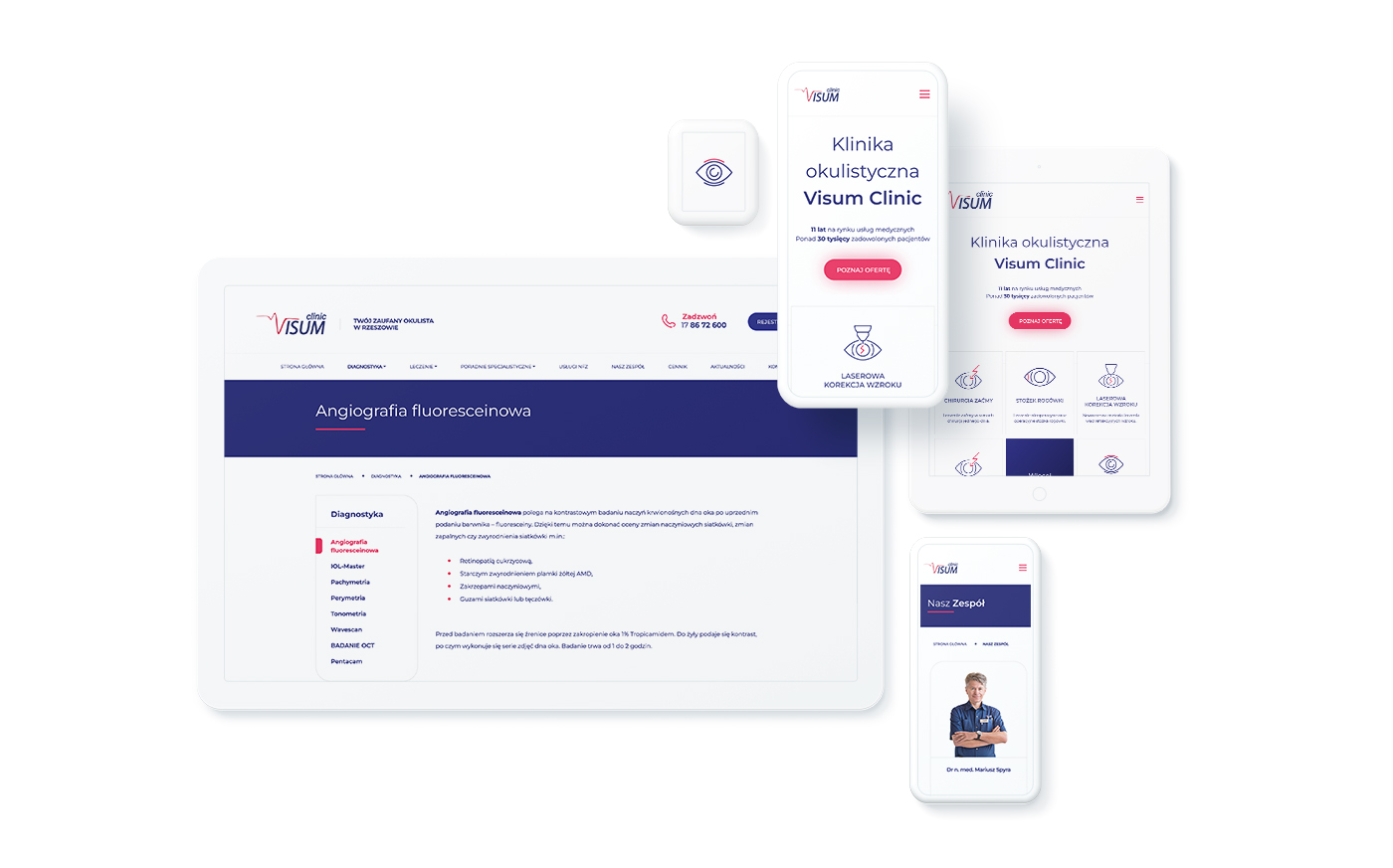 Visum Clinic - projekt strony internetowej
